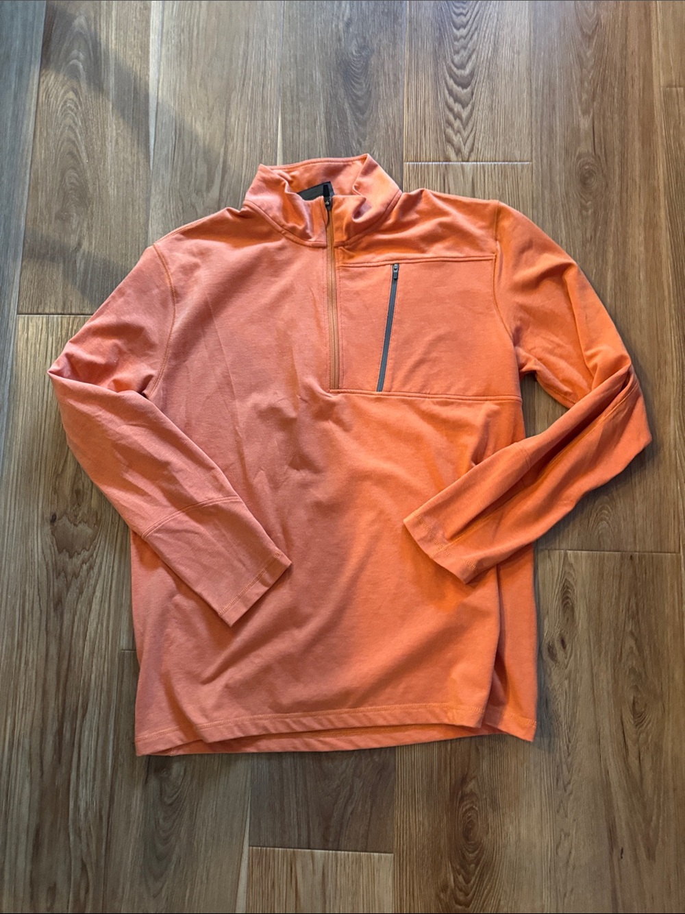 Men's Quarter-Zip Long Sleeve Shirt - Orange